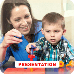 A child and a toddler playing together