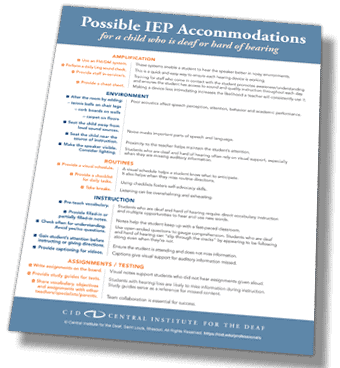 preview CID IEP accomodations