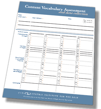 preview CID content vocabulary assessment