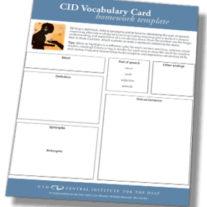 preview CID vocabulary template